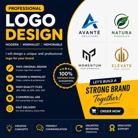design a modern minimalist business logo for your brand